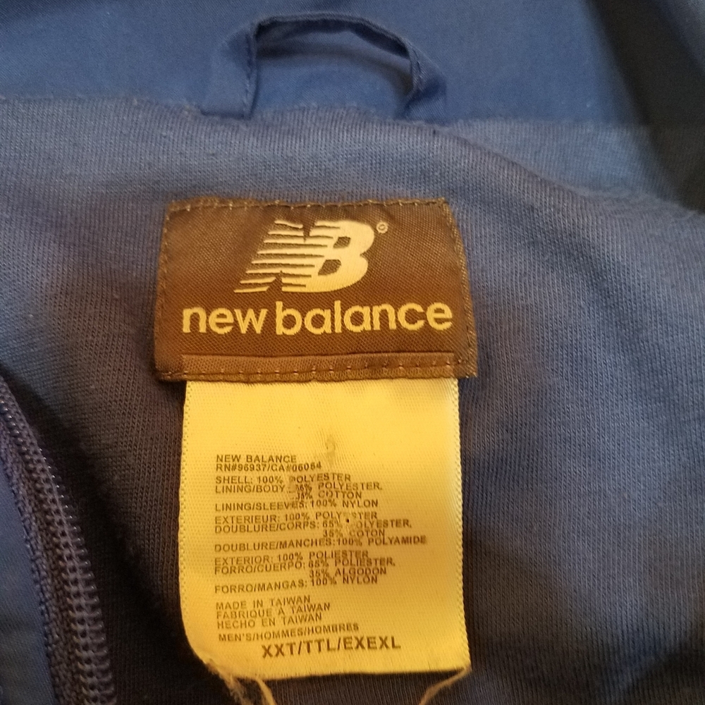 New Balance Men's XXT Blue Windbreaker/Jacket - Picture 3 of 3